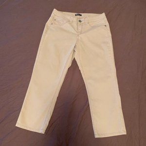 Tan Lightweight Ankle Length Cotton Stretch Pants